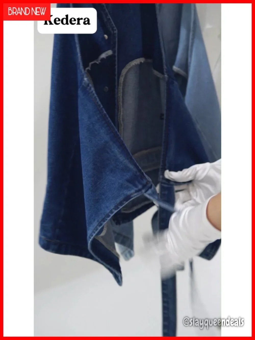 Tie Up Denim Vest Sleeveless V Neck Cropped Backless Open Back Button Down